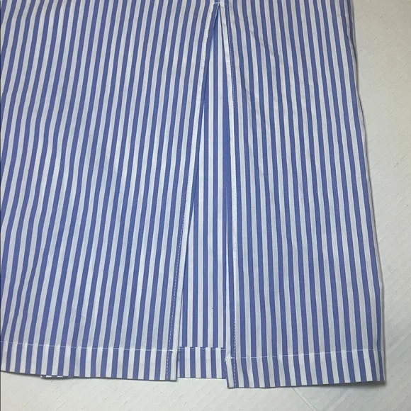 Maurices Blue & White Striped Twist-Front Cutout Midi Shirt Dress Sz XS Preppy - Picture 5 of 11